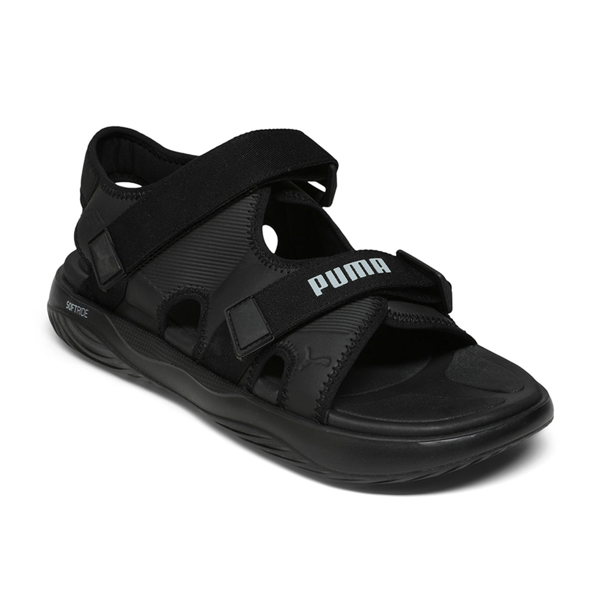 Puma Men Black-grey Softride Seave Aquaterra Sandal