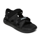 Puma Men Black-grey Softride Seave Aquaterra Sandal
