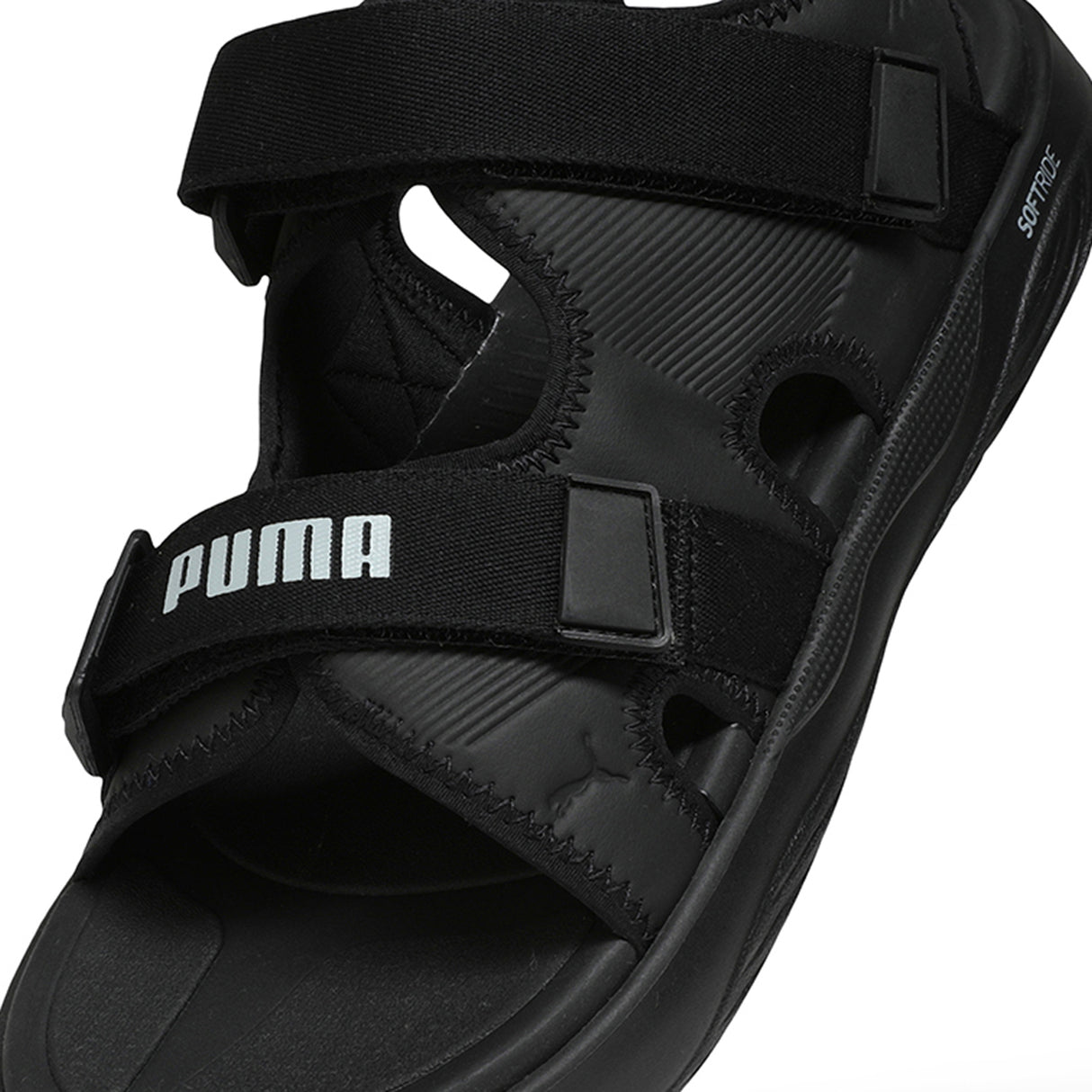 Puma Men Black-grey Softride Seave Aquaterra Sandal