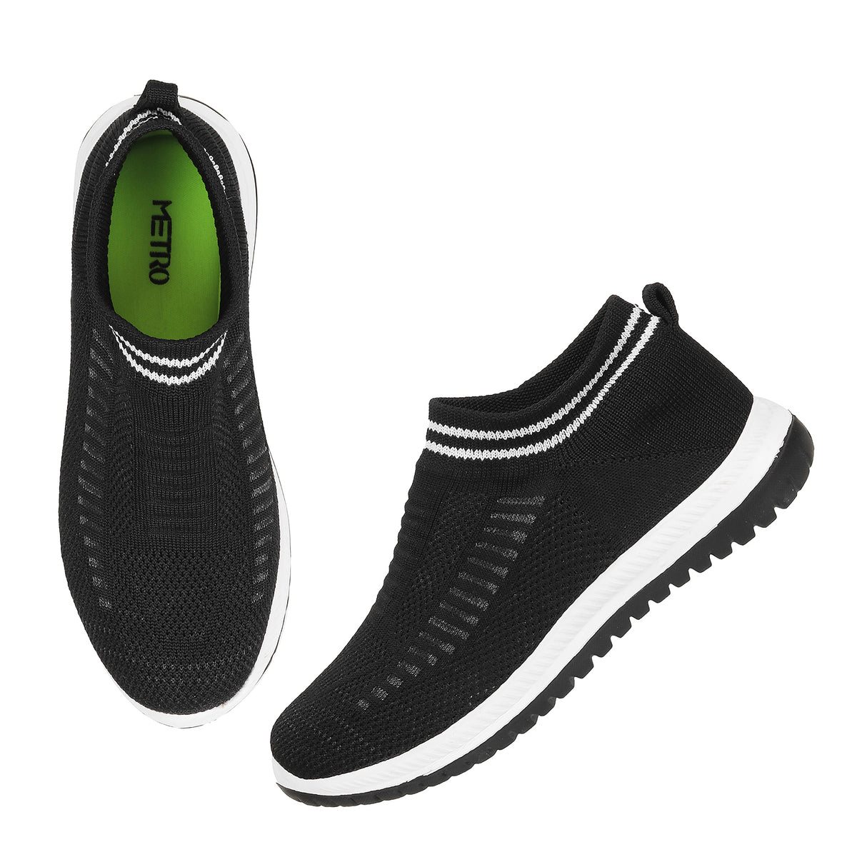Metro Women Black Casual Walking Shoes