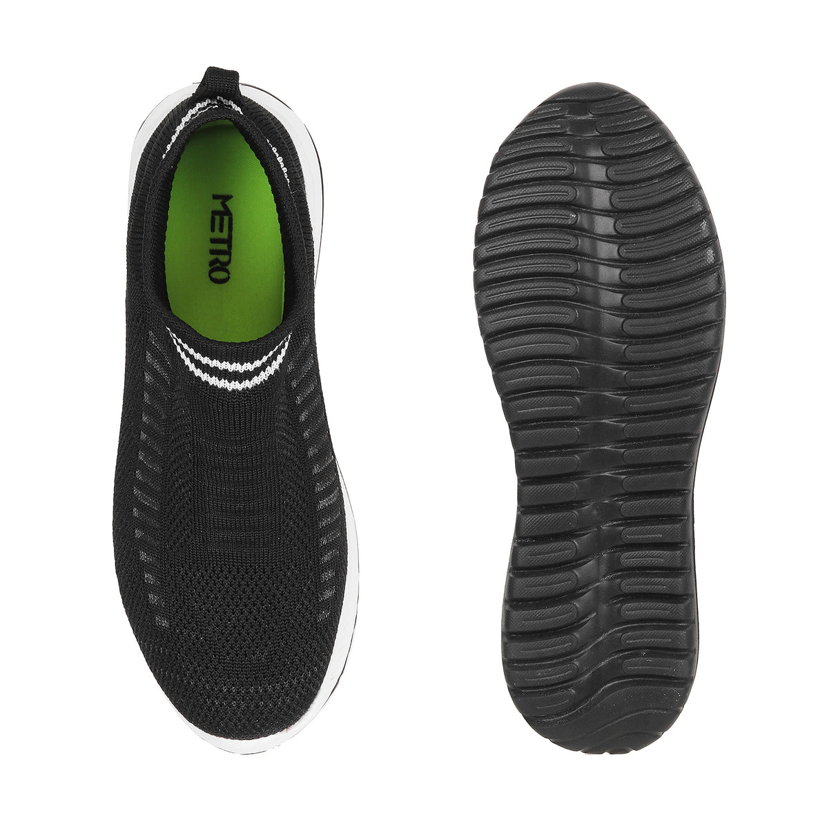 Metro Women Black Casual Walking Shoes
