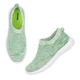 Mochi Women Green Sports Walking Shoes