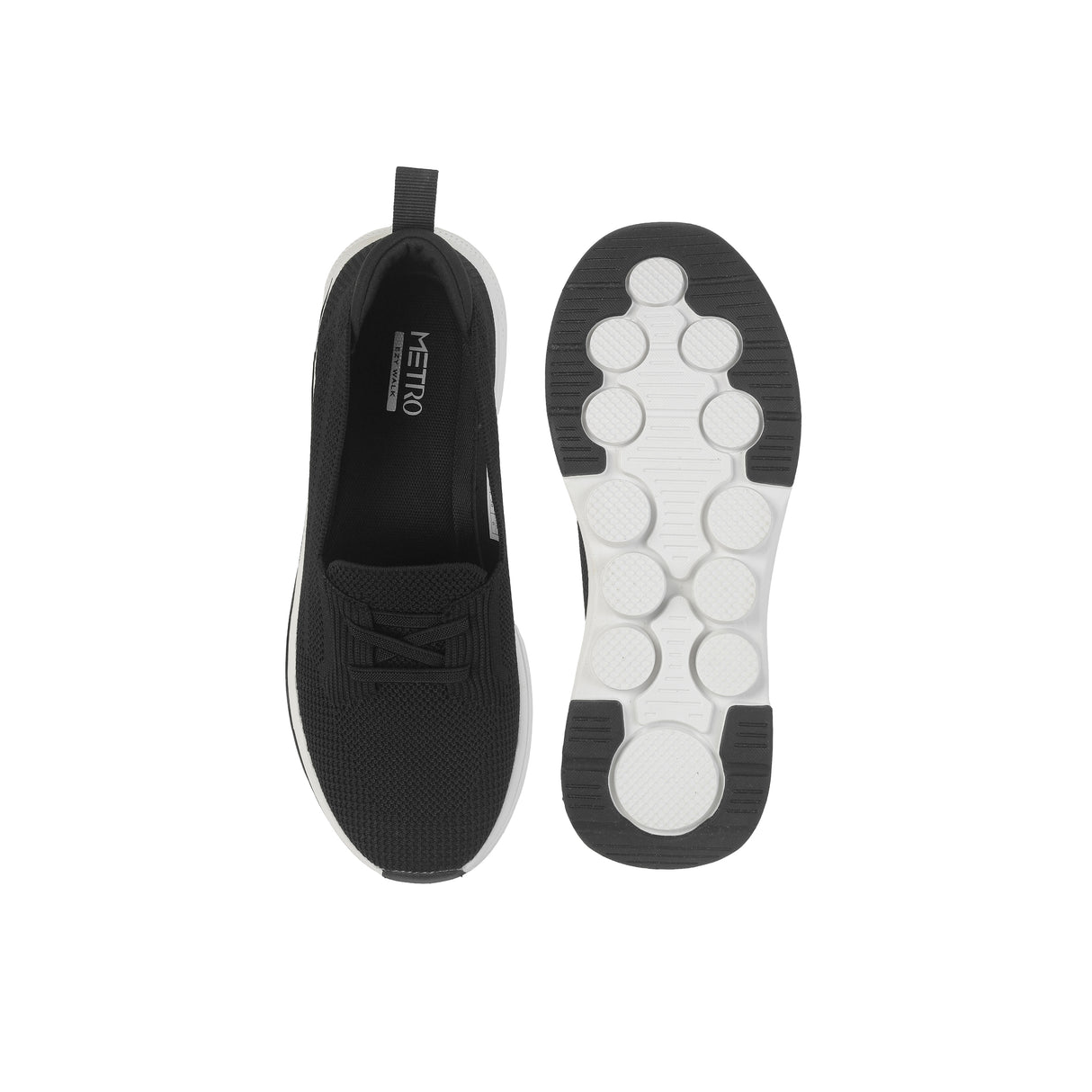 Metro Women Black Sports Walking Shoes