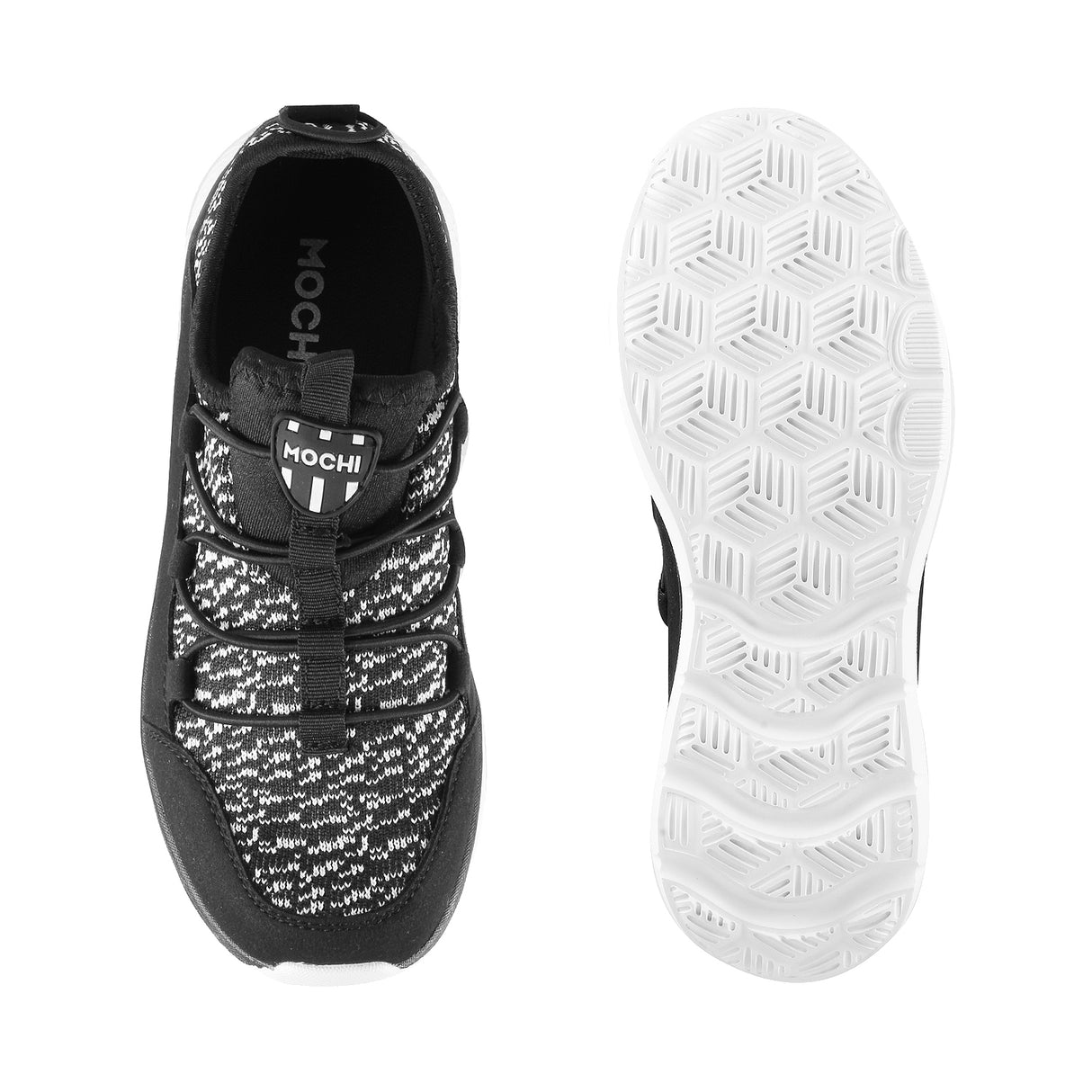 Mochi Women Black Sports Walking Shoes