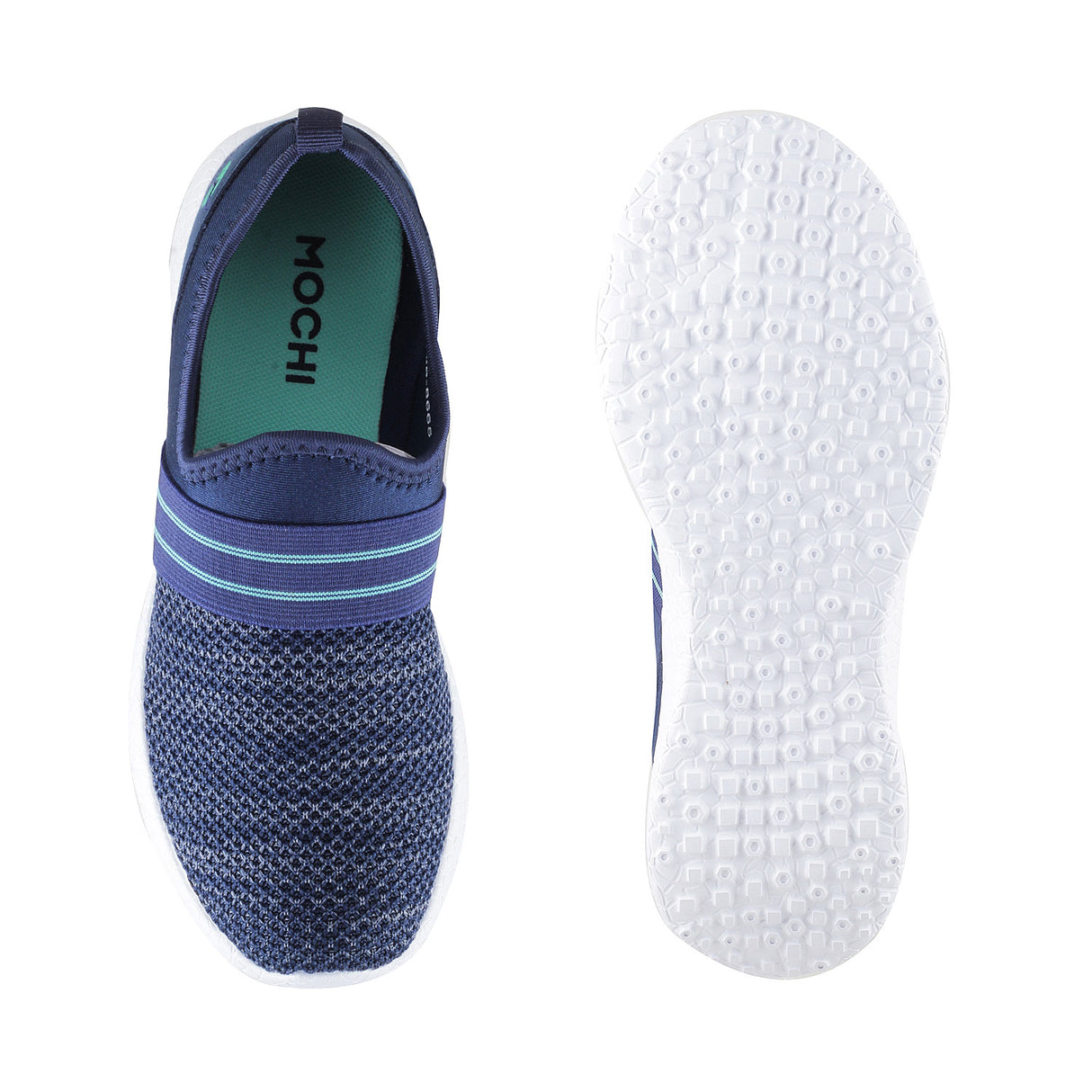 Mochi Women Blue-navy Sports Walking Shoes