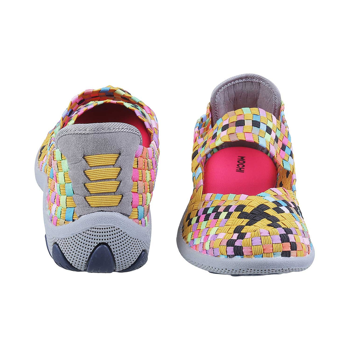 Mochi Women Yellow Casual Walking Shoes