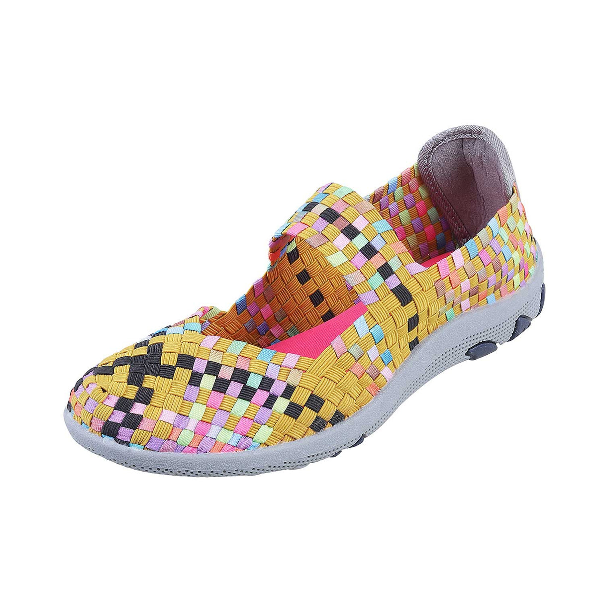 Mochi Women Yellow Casual Walking Shoes
