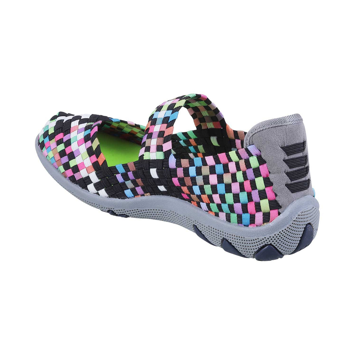 Mochi Women Black-Multi Casual Walking Shoes