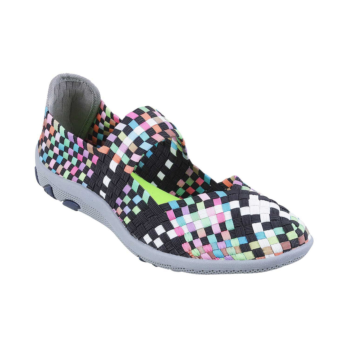 Mochi Women Black-Multi Casual Walking Shoes
