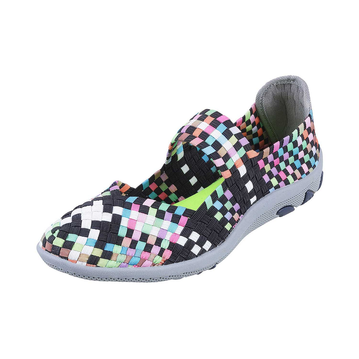 Mochi Women Black-Multi Casual Walking Shoes