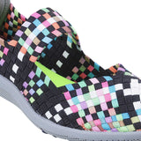 Mochi Women Black-Multi Casual Walking Shoes