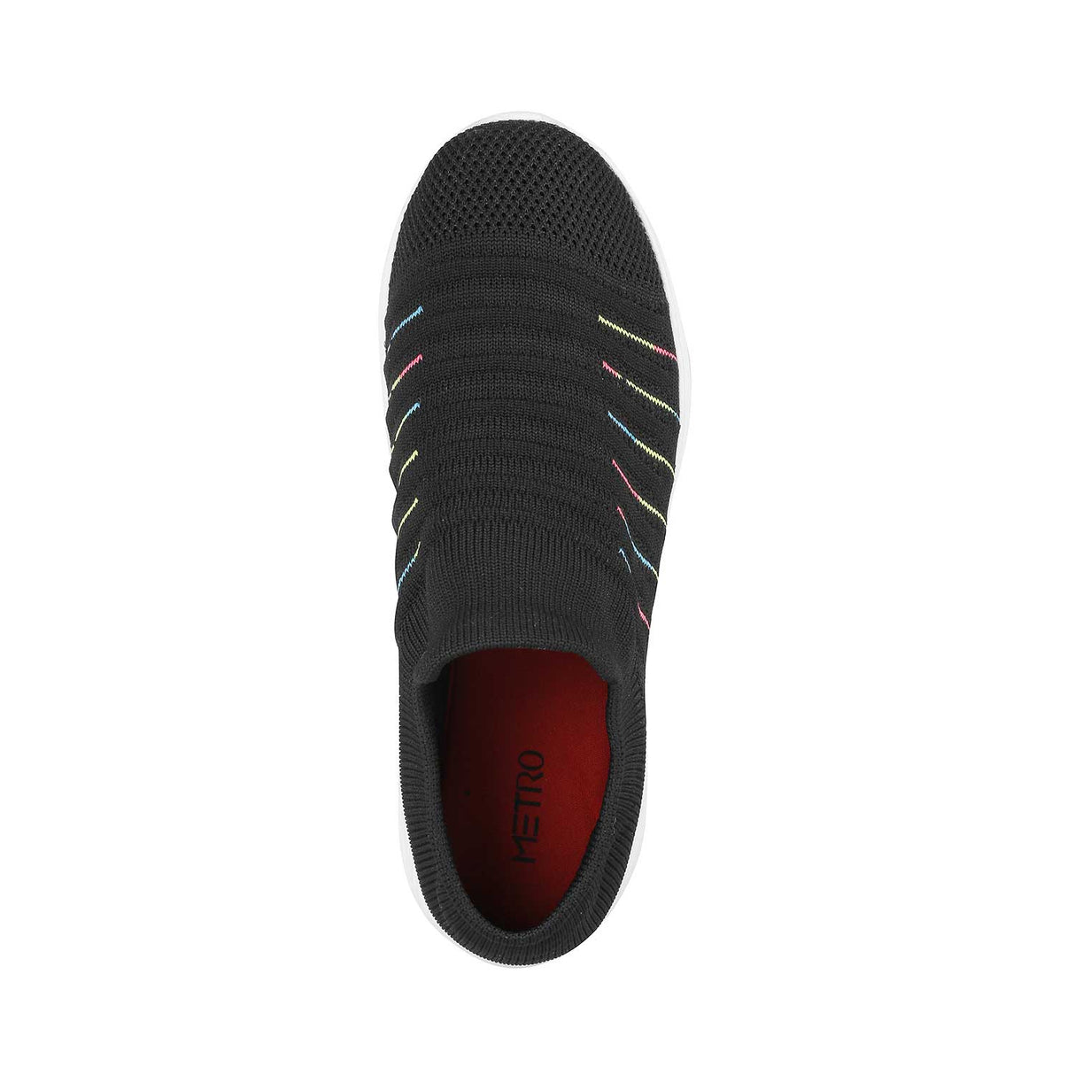 Metro Women Black Sports Walking Shoes