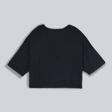 Fila Women Black Top & T-Shirt Boxy Loose Fit