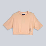 Women Peach Top & T-Shirt Boxy Loose Fit
