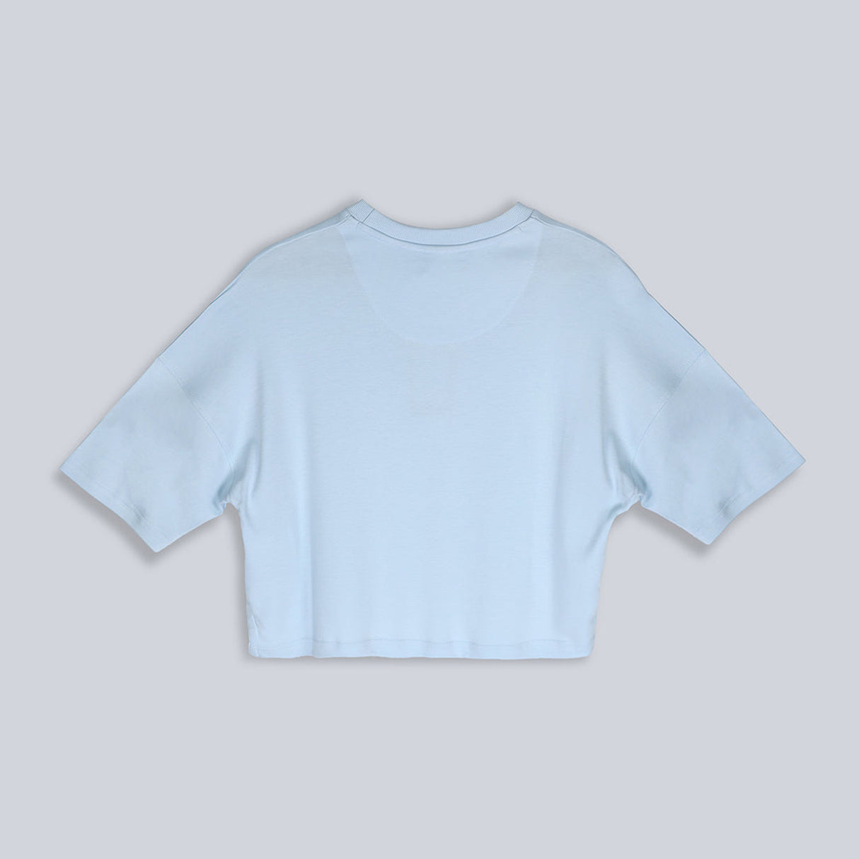 Fila Women Ice Blue Top & T-Shirt Boxy Loose Fit