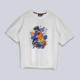 Fila Unisex White T-Shirt Loose Fit