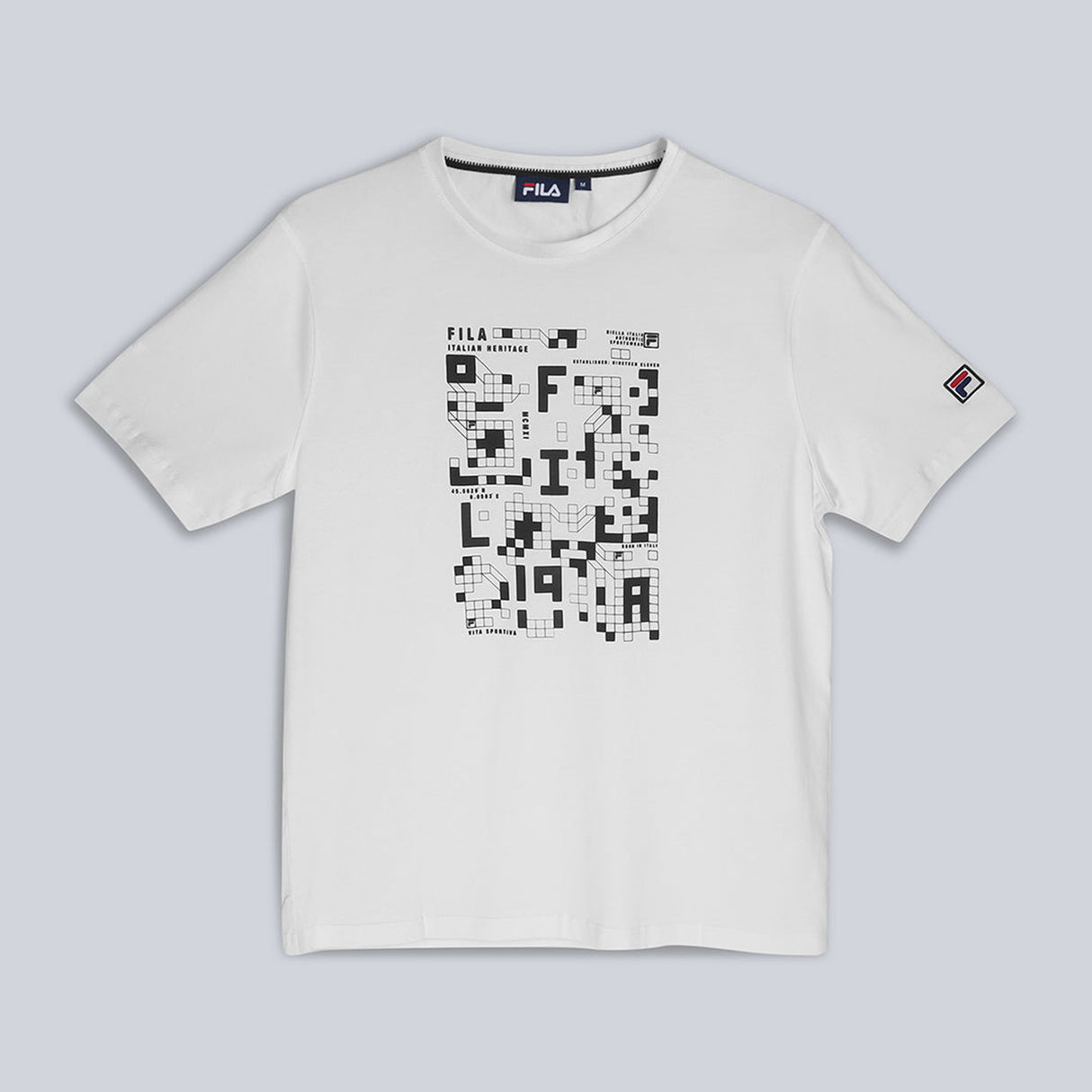 Fila Unisex White T-Shirt Comfort Fit