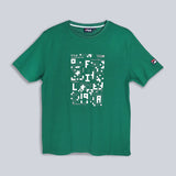Fila Unisex Green T-Shirt Comfort Fit