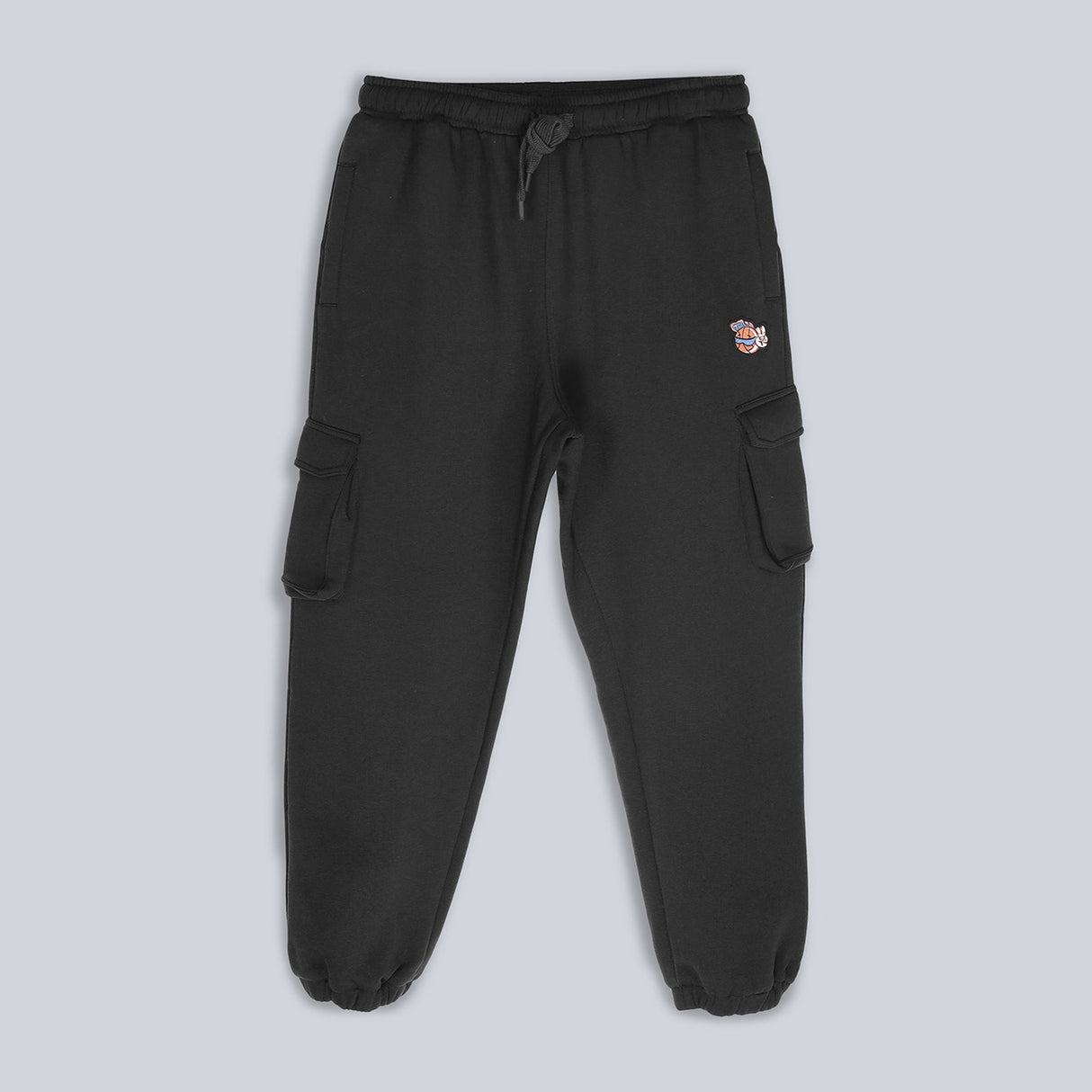 Fila Unisex Black Trackpant & Jogger Loose Fit