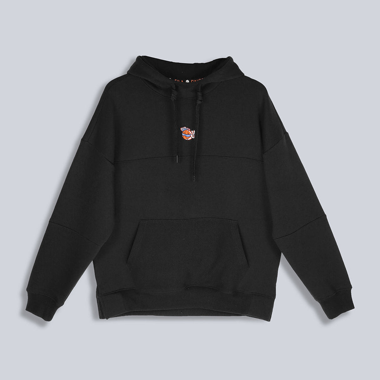 Fila Unisex Black Hoodie Loose Fit