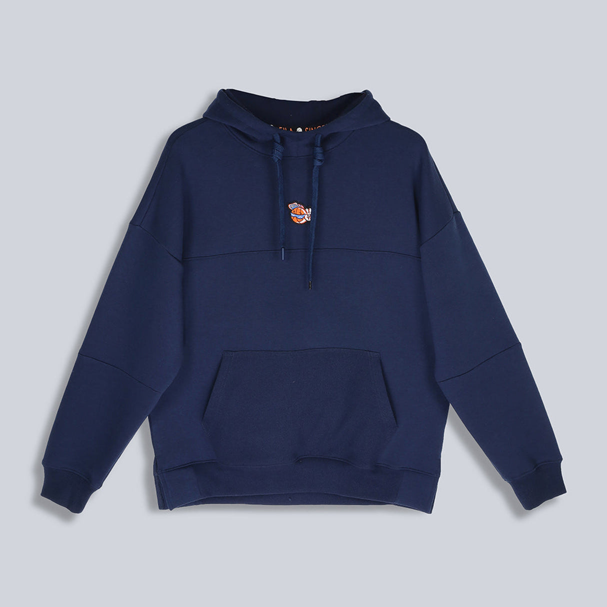 Fila Unisex Navy Blue Hoodie Loose Fit