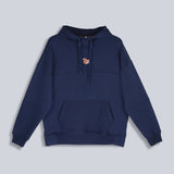 Fila Unisex Navy Blue Hoodie Loose Fit