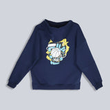 Fila Unisex Navy Blue Hoodie Loose Fit