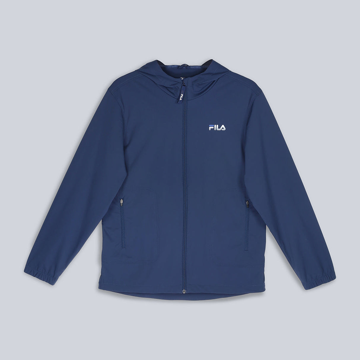 Men Navy Blue Hoodie Regular Fit