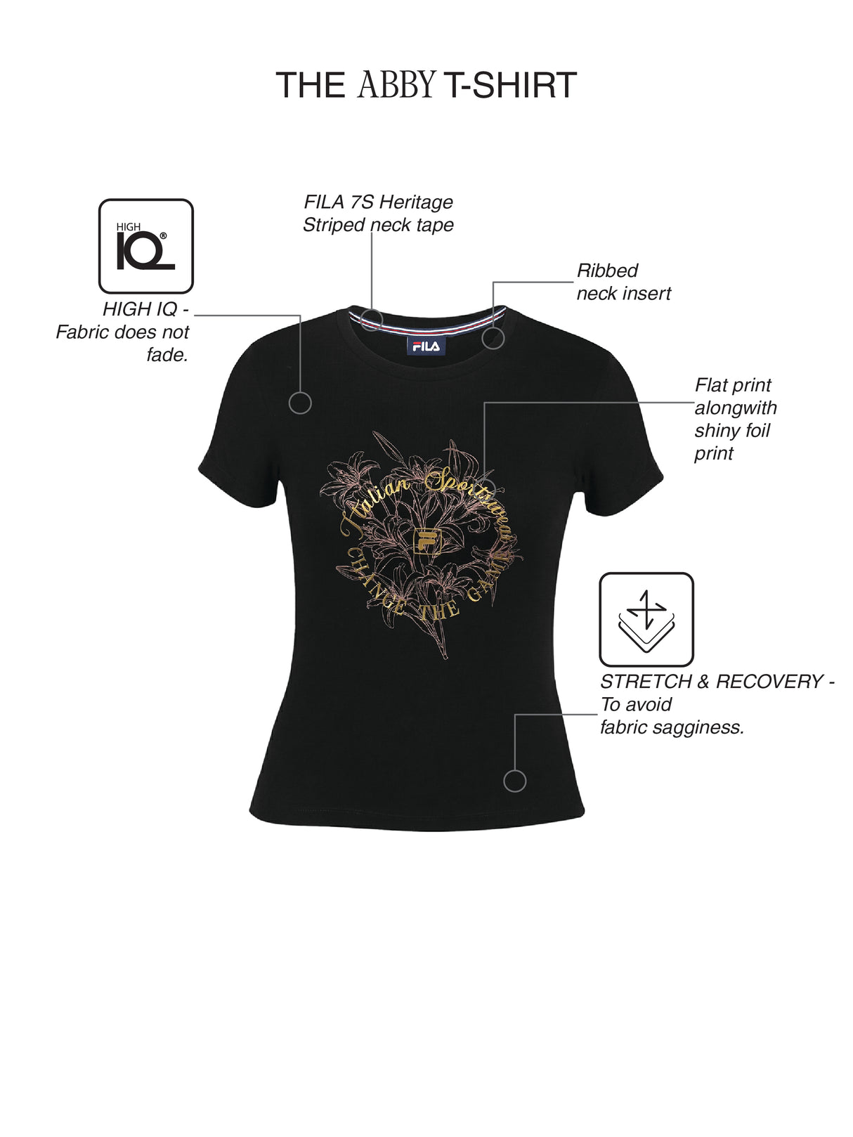 Fila Women Black Abby Knitted Tee