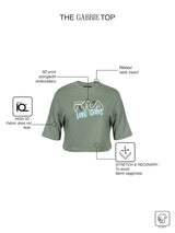 Fila Women Iceberg Green Gabbie Knitted Tee