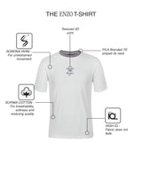 Fila Men White Enzo Knitted Tee Shirt
