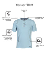 Fila Men Sky Blue Enzo Knitted Tee Shirt