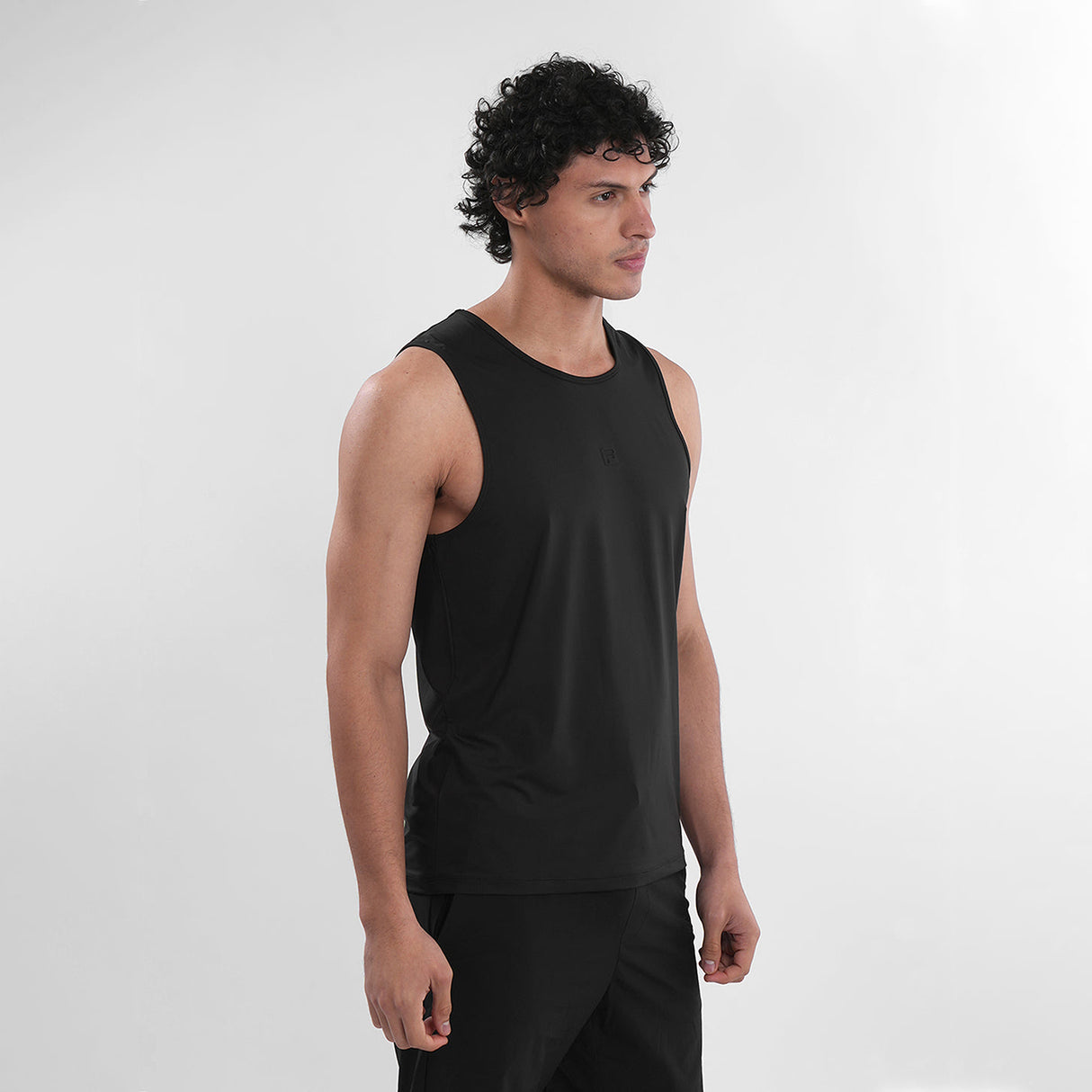 Fila Men Black Bolt Active Sleeve Less