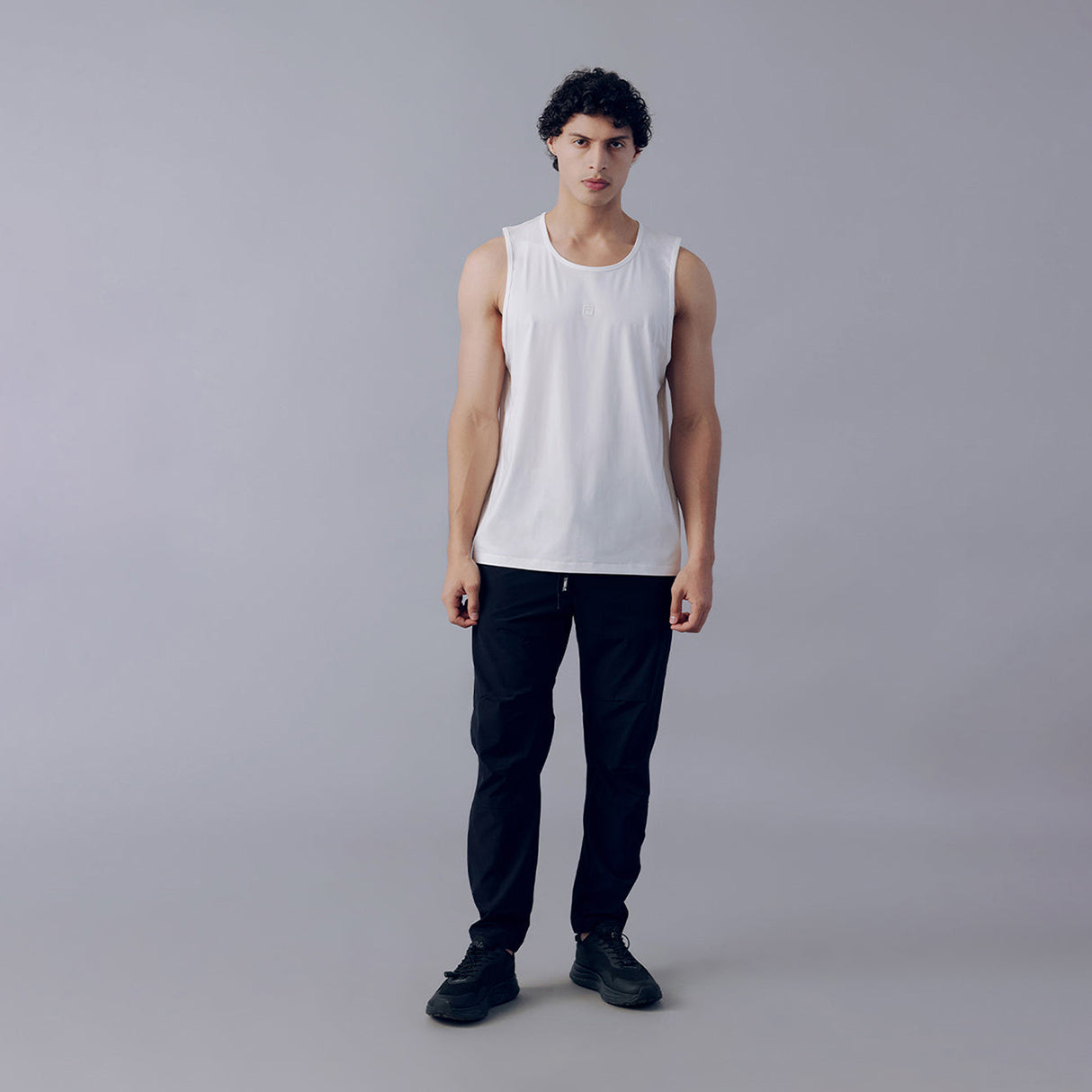 Fila Men White Bolt Active Sleeve Less