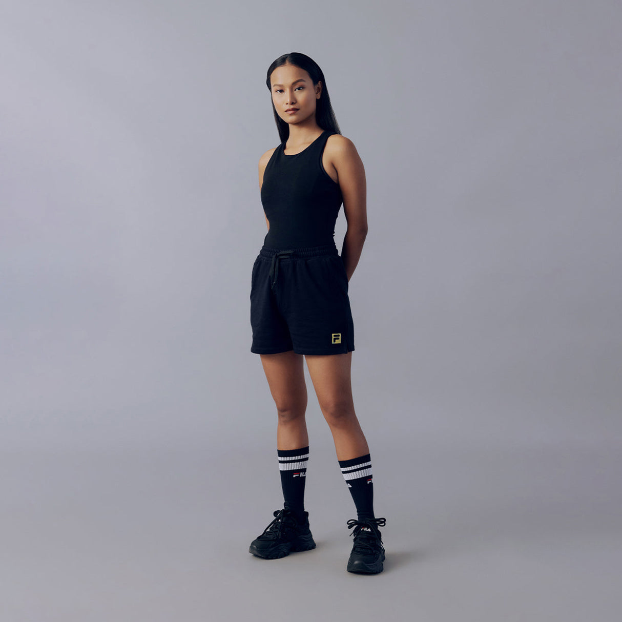 Fila Women Black Eva Body Suit