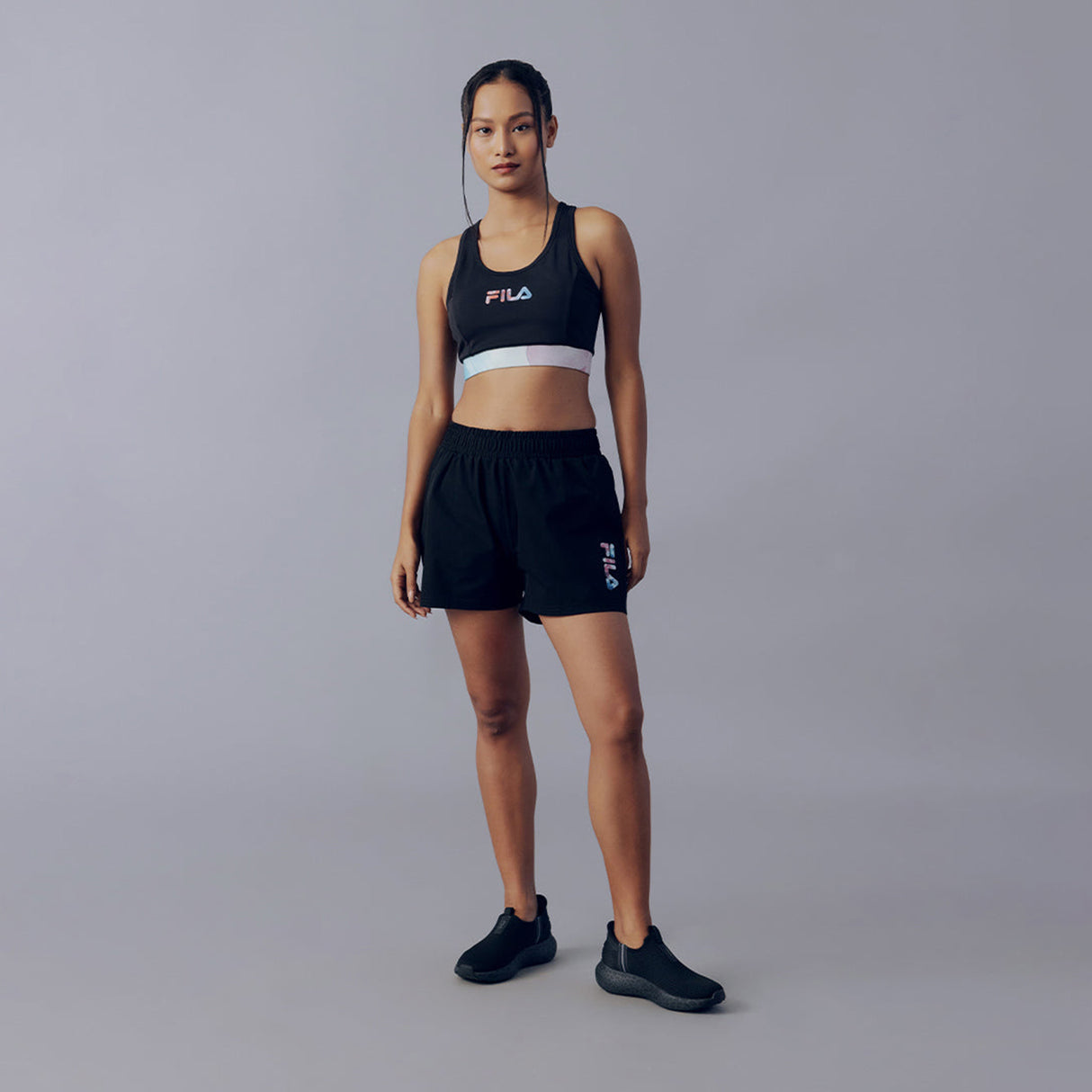 Fila Women Black Lana Solid Sports Bra