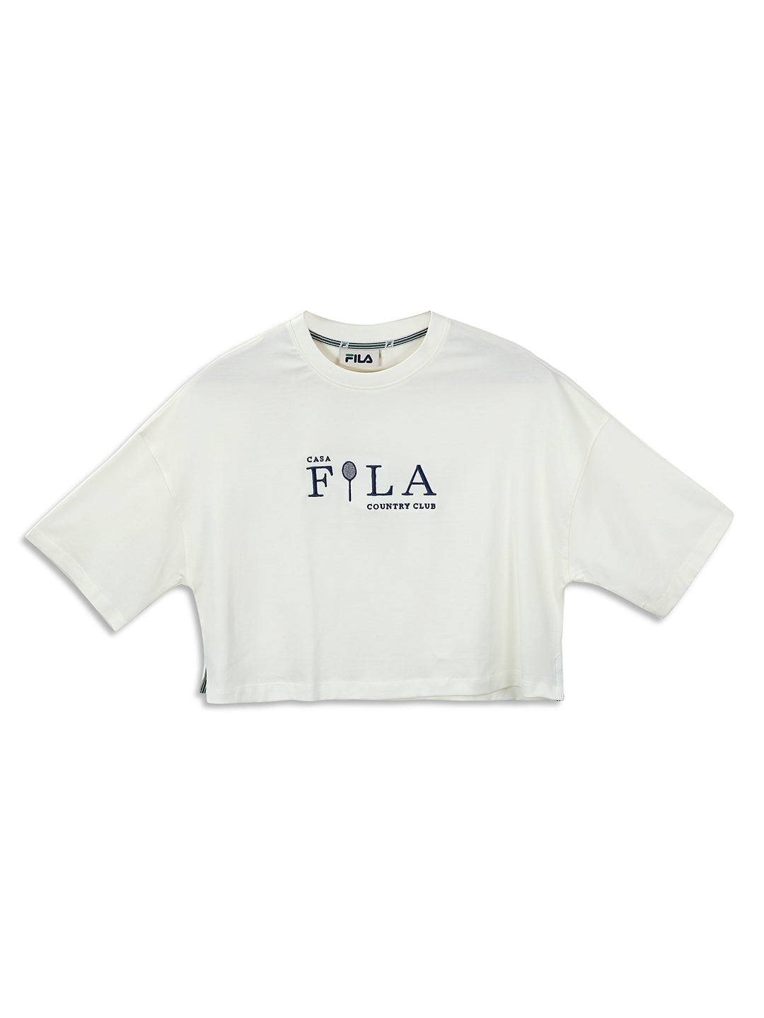 Fila Women Off White Seles Crop Top
