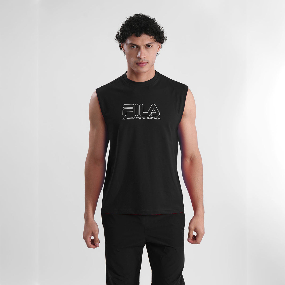 Fila Mens Black Andres Sleeve Less Tank