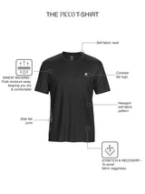 Fila Men Black Picco Tee Knitted Tee Shirt