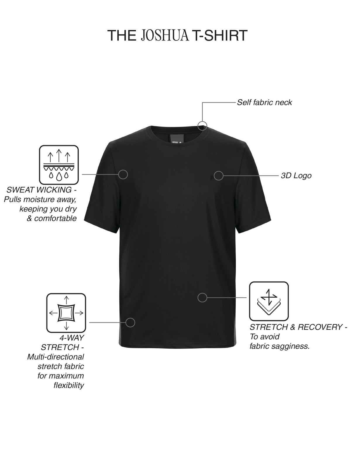 Fila Men Black Joshua T-Shirt