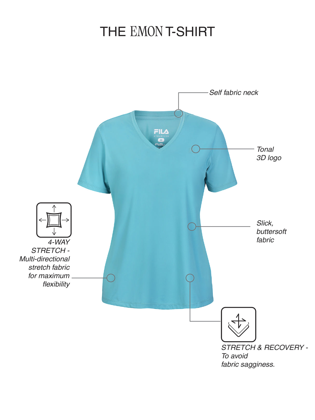 Fila Women Turquis Emon T-Shirt