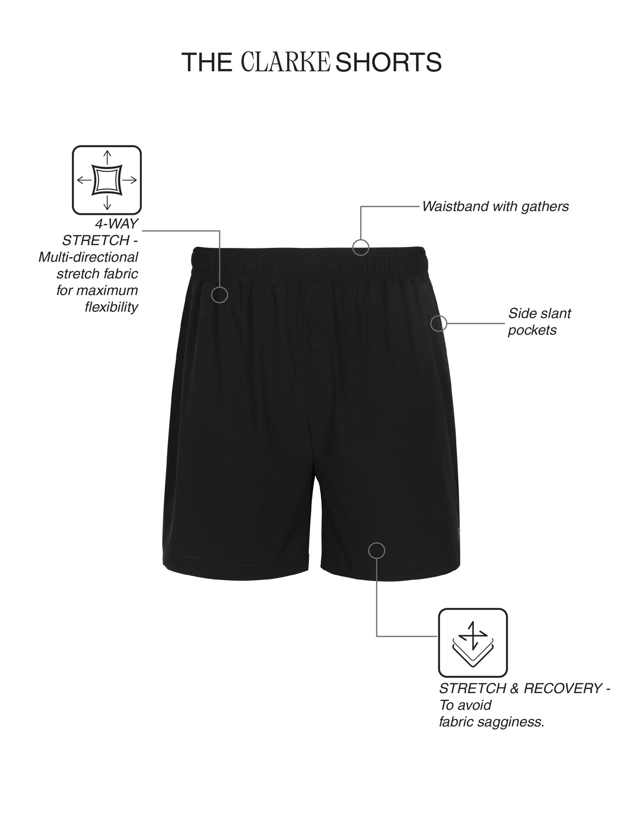 Fila Men Black Clarke Shorts