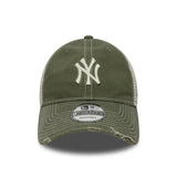 New York Yankees MLB Cotton Canvas Green 9TWENTY Trucker Adjustable Cap