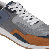 Mochi Men Blue Sports Walking Shoes