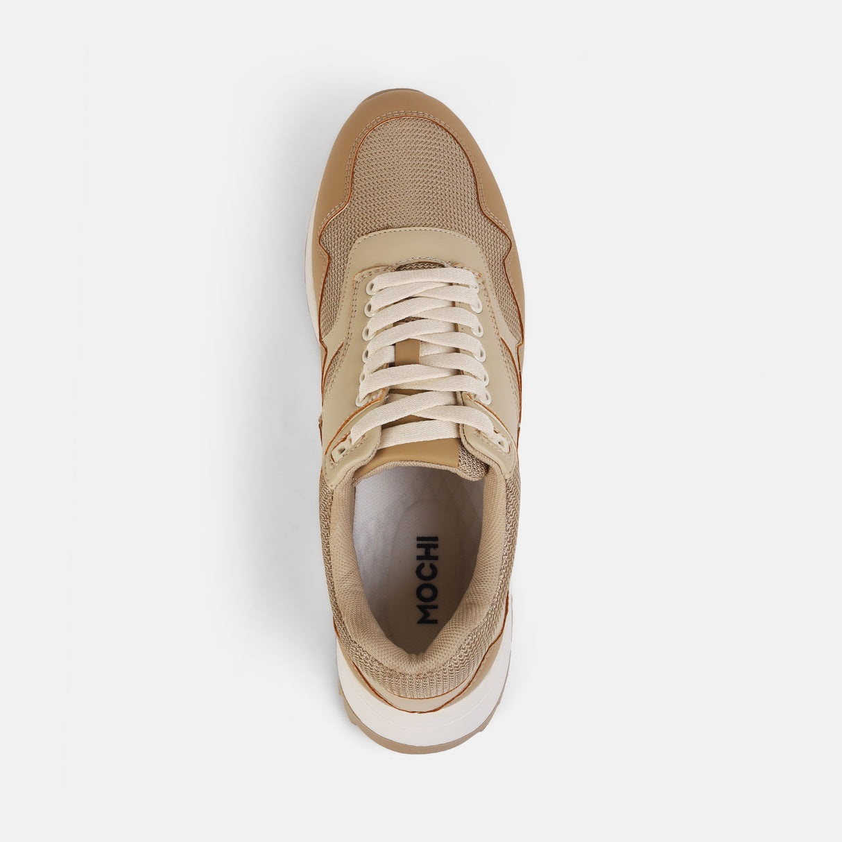 Mochi Men Beige Sports Walking Shoes