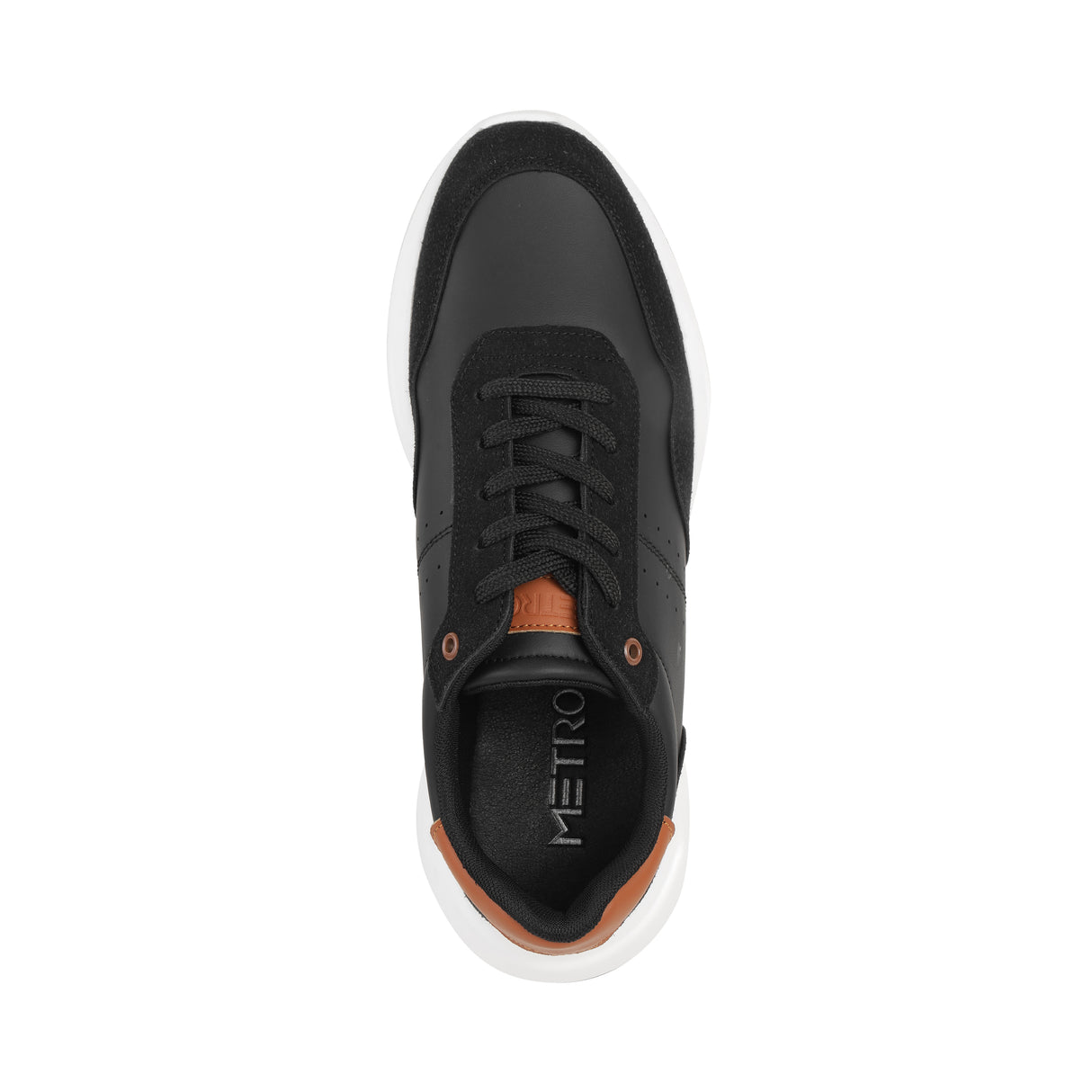 Metro Men Black Casual Walking Shoes