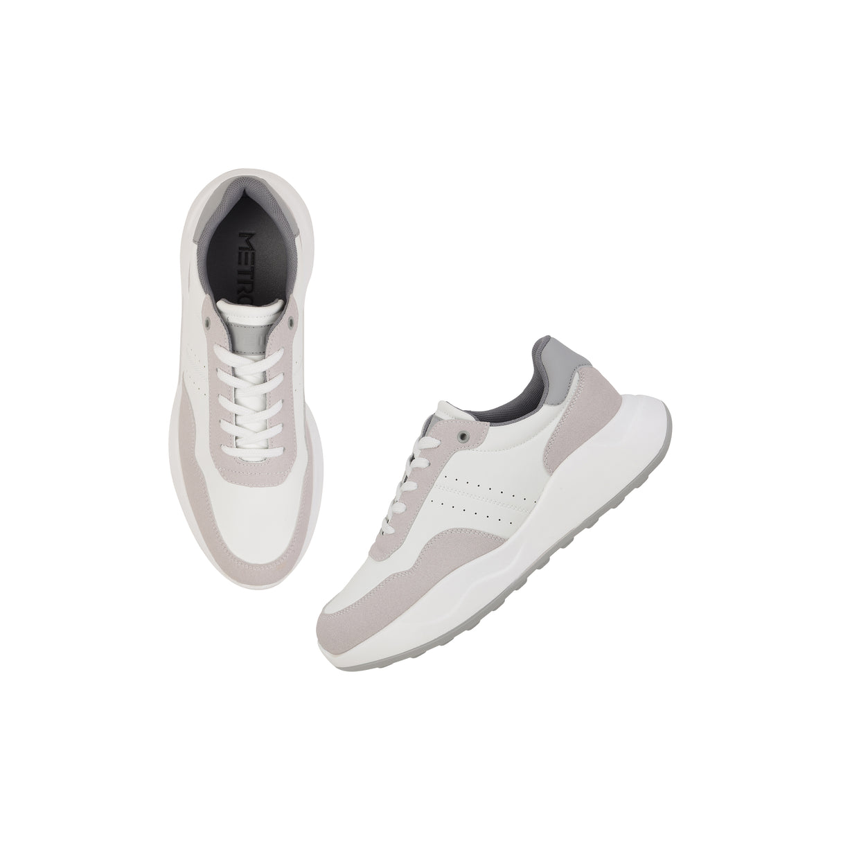 Metro Men White Casual Walking Shoes
