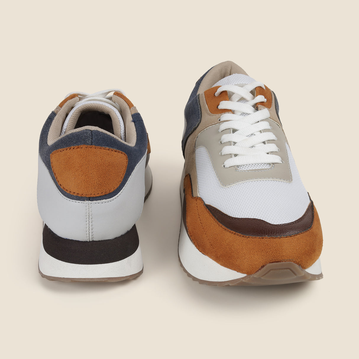 Metro Men Tan Sports Walking Shoes