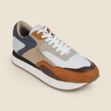 Metro Men Tan Sports Walking Shoes
