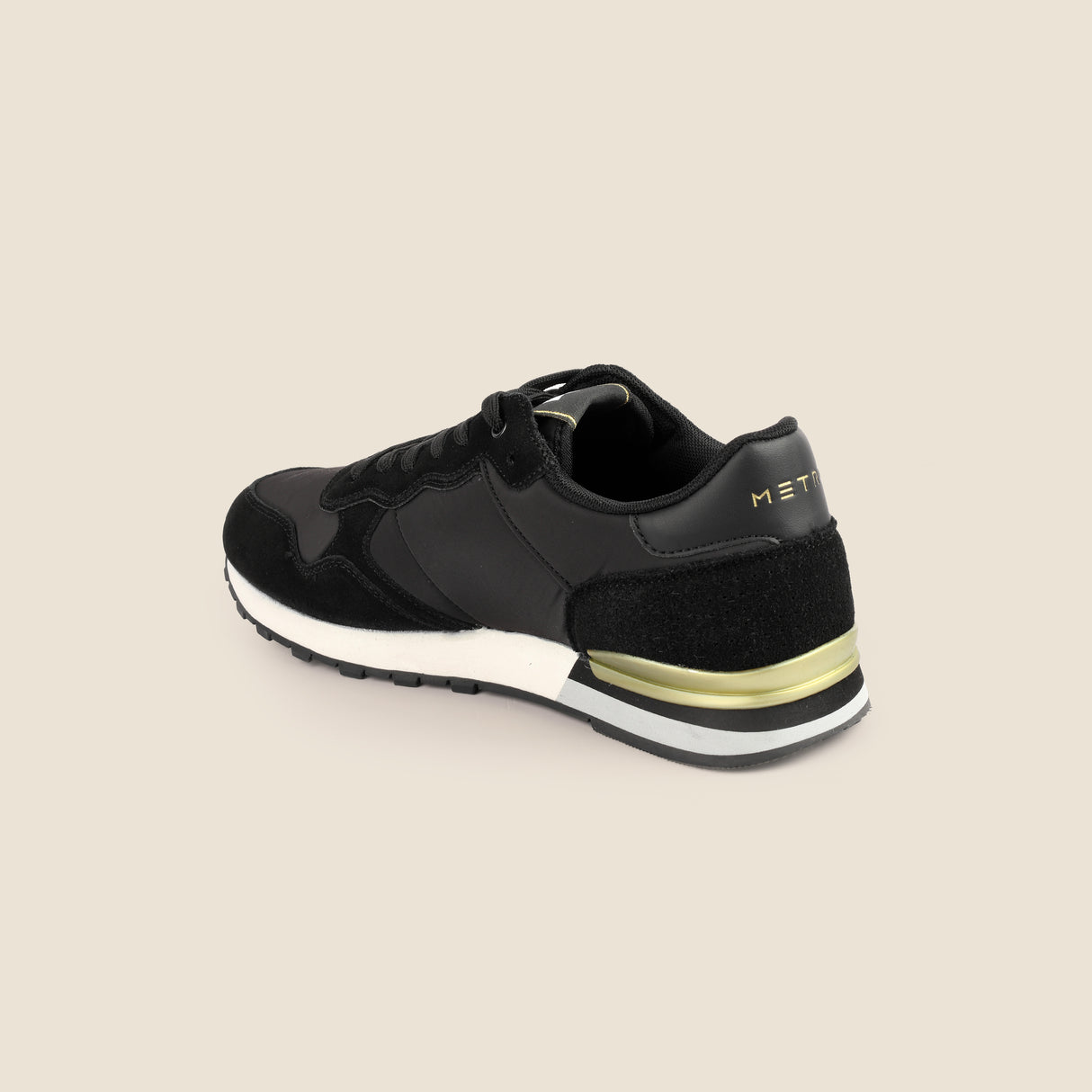 Metro Men Black Sports Walking Shoes